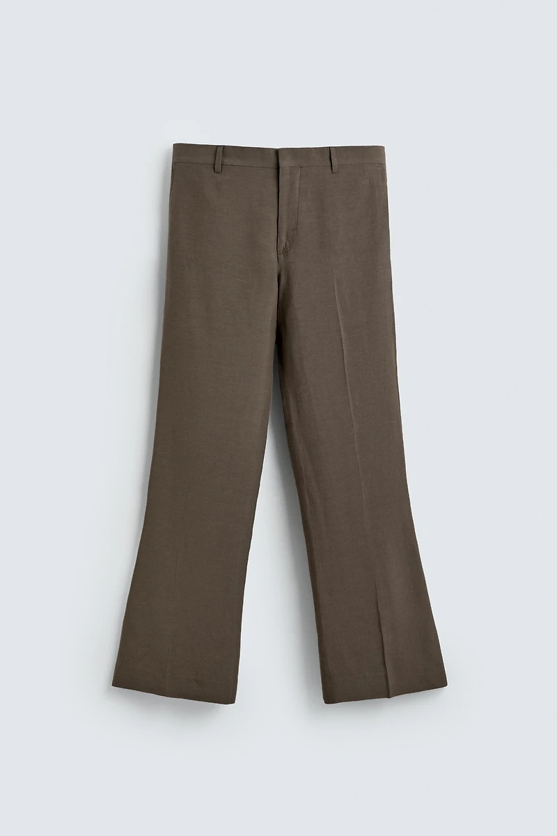 PANTALON DE COSTUME FLARE FIT VISCOSE - LIN
