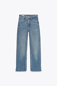 TRF HIGH-WAISTED CROPPED FLARE JEANS