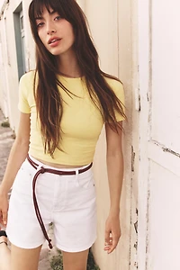 CROPPED STRETCH T-SHIRT