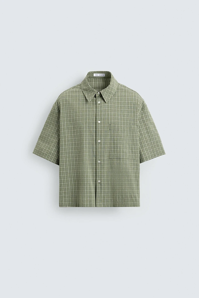 PLAID BOXY FIT SHIRT