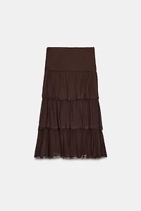 RUFFLED BEADED SKIRT ZW COLLECTION