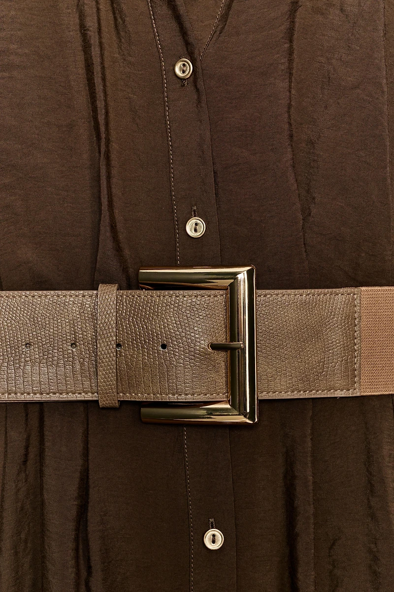 BELTED MIDI DRESS