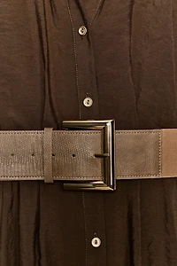 BELTED MIDI DRESS