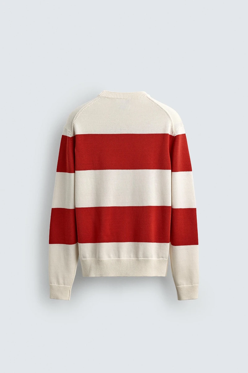 AARON LEVINE X ZARA STRIPED JACQUARD JUMPER