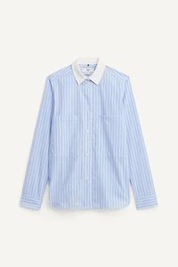 CONTRAST COLLAR STRIPED SHIRT LIMITED EDITION