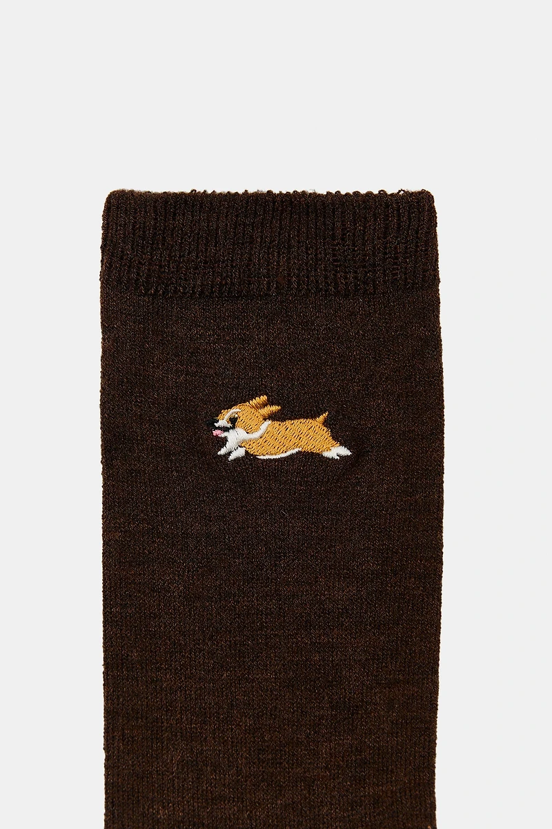 DOG EMBROIDERY SOCKS