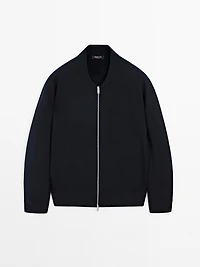 Cardigan style bomber