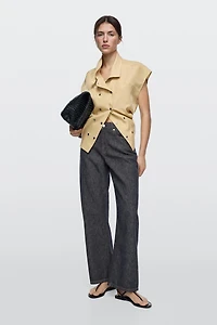 High-waist barrel fit jeans