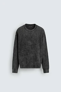 WASHED RIBBED TEXTURED JUMPER