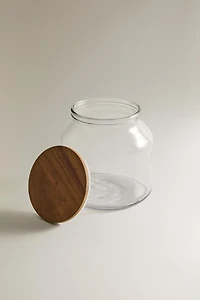 ACACIA GLASS STORAGE JAR