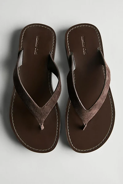 Leather toe divider sandals