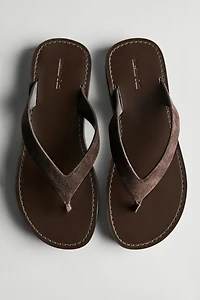 Leather toe divider sandals