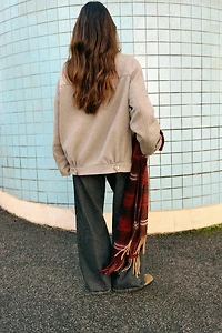 PLAID JACQUARD SCARF