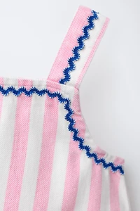 STRIPED SERGE TOP
