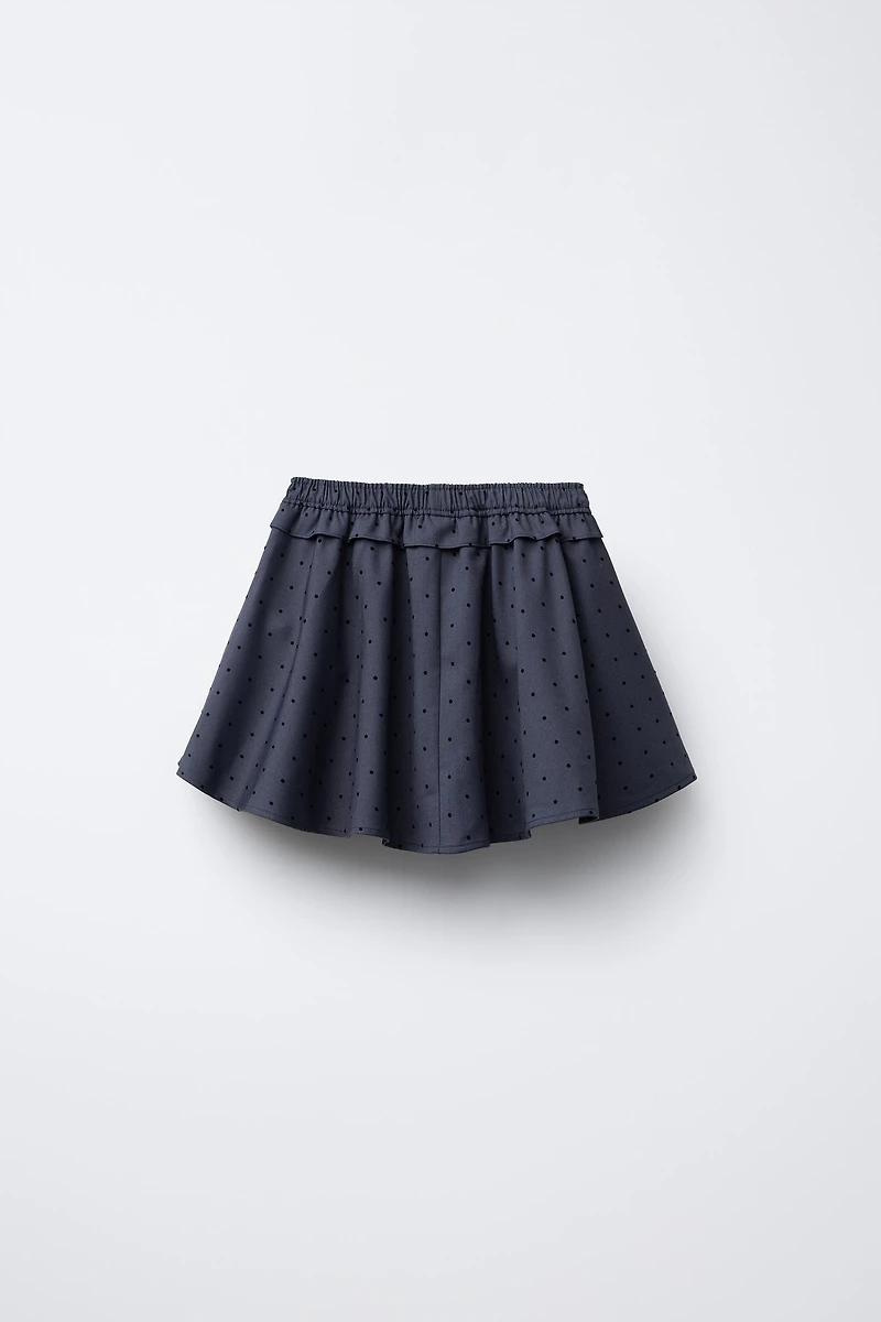FLOCKED PRINT SKORT