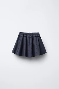 FLOCKED PRINT SKORT