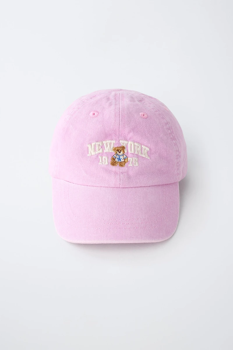 BEAR EMBROIDERY CAP