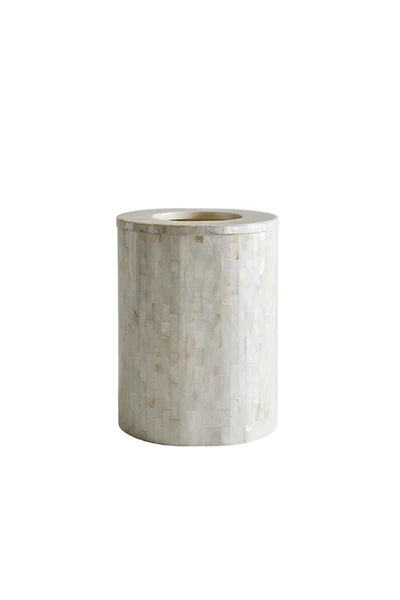 MOTHER-OF-PEARL-EFFECT BATHROOM TRASH CAN