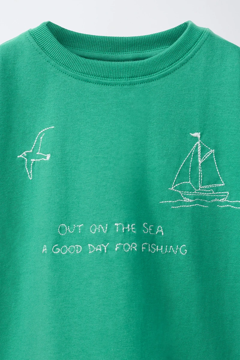 T-SHIRT À VOILIER BRODÉ