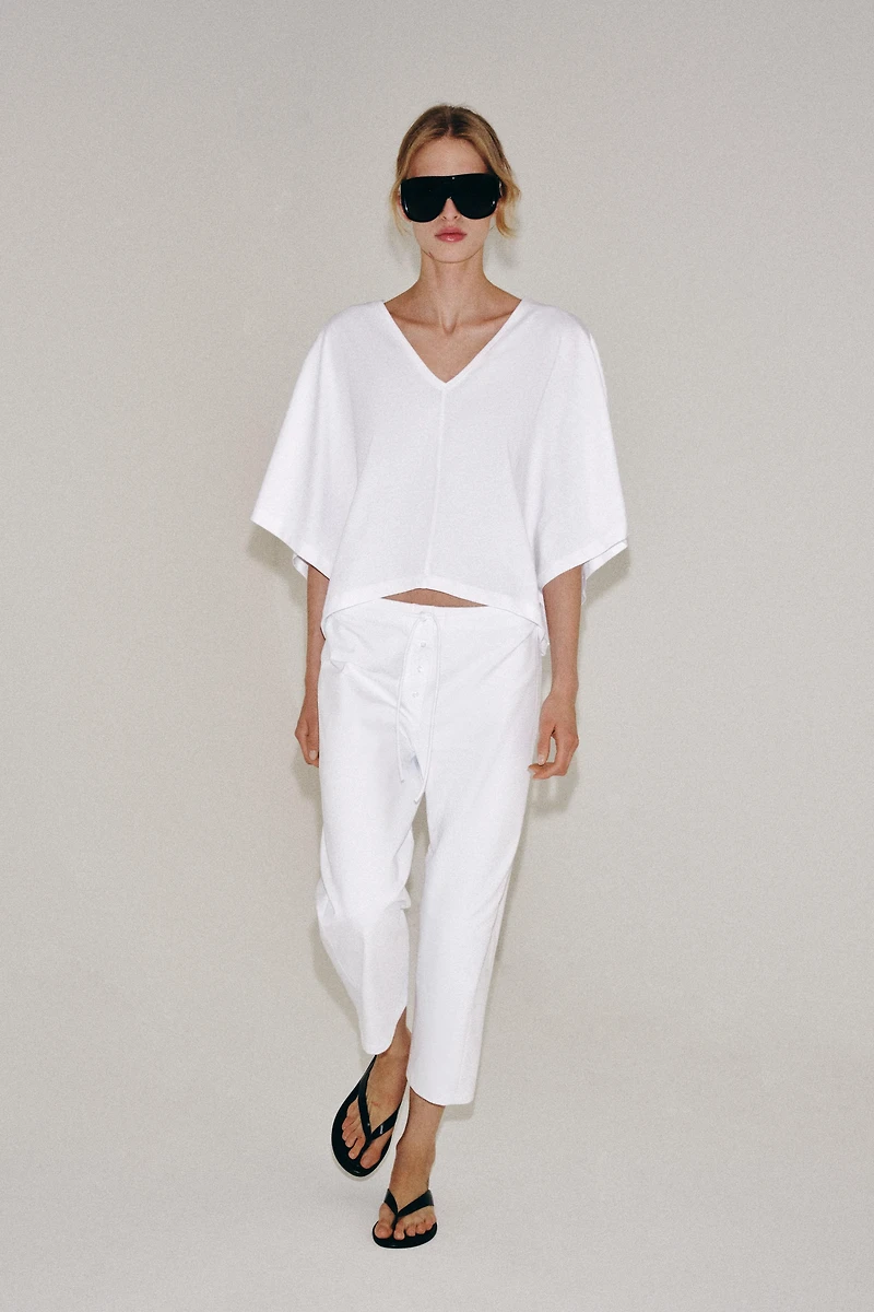 T-SHIRT CAPE EN COTON