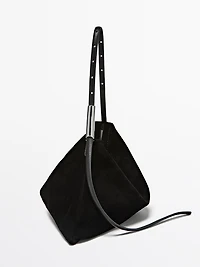 Small split suede leather bag