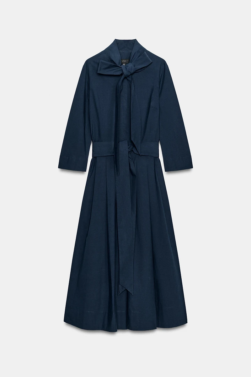 ZW COLLECTION TIED POPLIN DRESS
