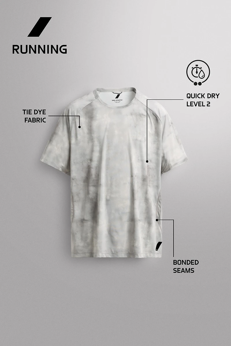 PRINTED TECHNICAL RUNNING T-SHIRT