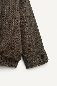 CONTRASTING HERRINGBONE LIMITED EDITION BOMBER JACKET