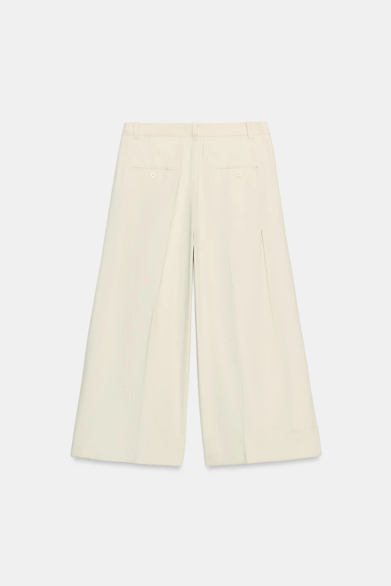 PLEATED LINEN PANTS ZW COLLECTION