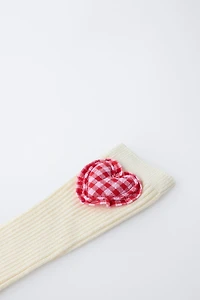 GINGHAM HEART SOCKS