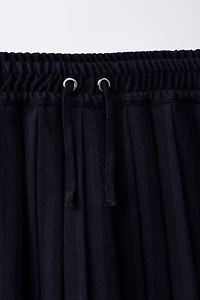 STRIPED PLEATED SKIRT