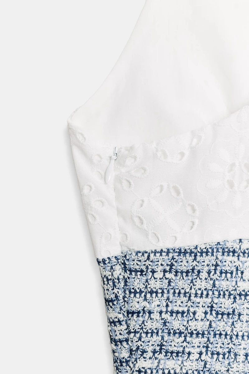 CONTRASTING FABRIC DRESS