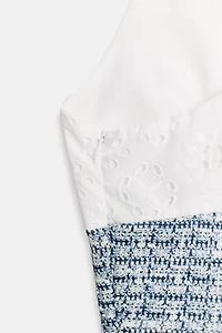 CONTRASTING FABRIC DRESS