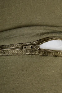 QUILT CUSHION COVER WITH QUILTED DOTS