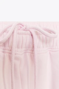 BASIC STRAIGHT-LEG ADJUSTABLE HEM FLEECE PANTS