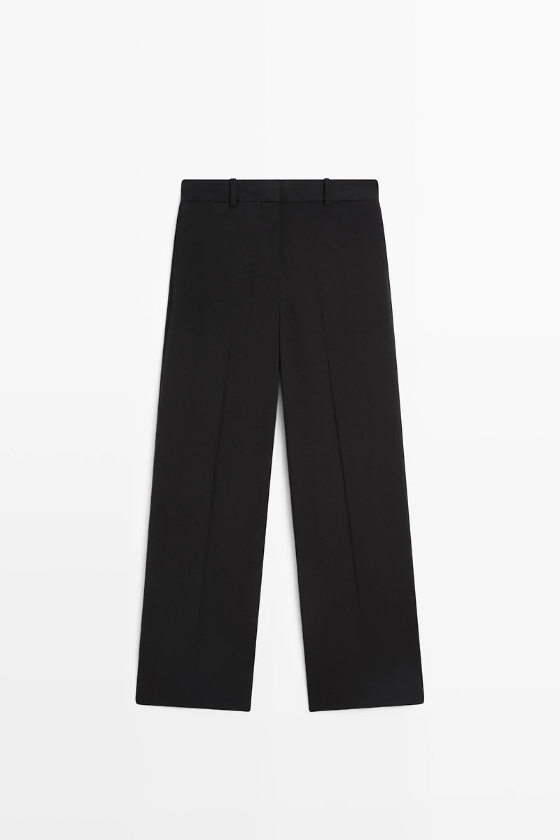 Flowing straight-leg pants