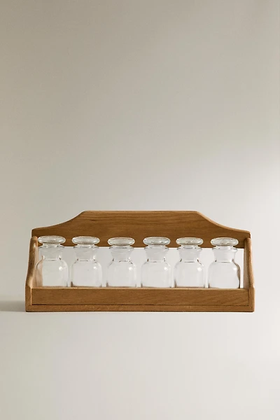 ÉPICE EN BOIS POTS EN VERRE