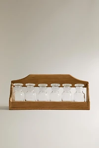 ÉPICE EN BOIS POTS EN VERRE