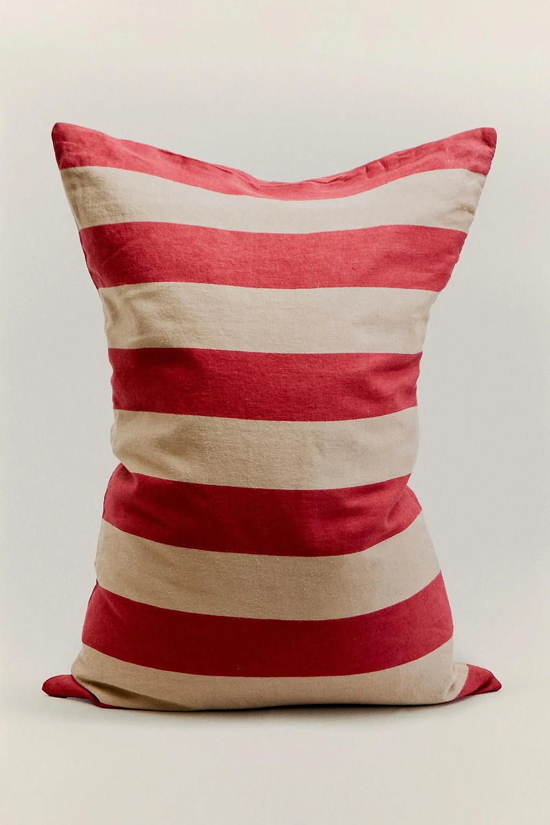 STRIPED LINEN THROW PILLOW COVER | KATHARINE POLE