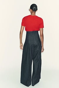 100% CASHMERE SHORT SLEEVE SWEATER