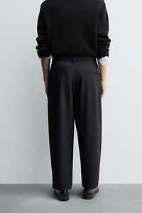 RELAXED FIT BELTED PANTS