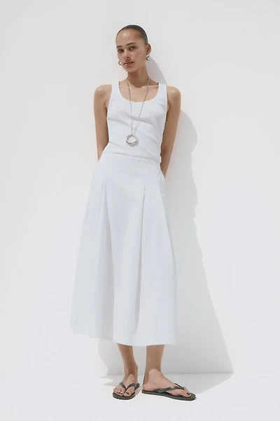 PLEATED MIDI SKIRT