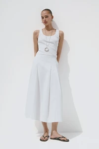 PLEATED MIDI SKIRT