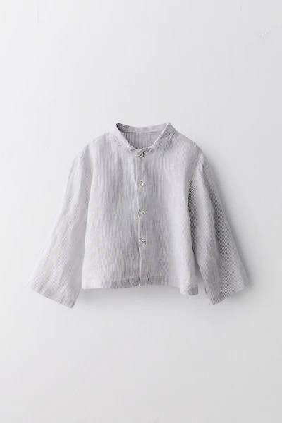 LIMITED EDITION 100% LINEN STRIPED SHIRT
