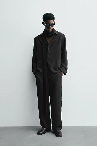 STRIPED JACQUARD PANTS