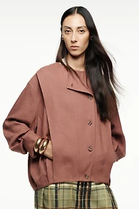 ZW COLLECTION LINEN BLEND BOMBER