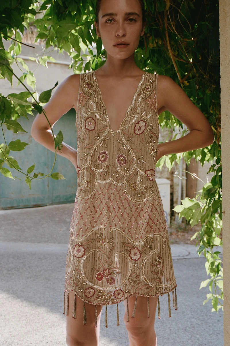LIMITED EDITION BEADED SEQUIN FRINGE DRESS