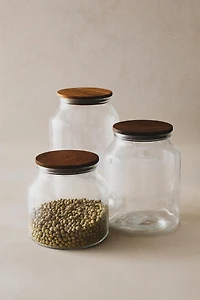 ACACIA GLASS STORAGE JAR