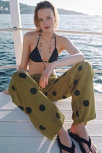 JEAN ZW COLLECTION BARREL TAILLE NORMALE À POIS