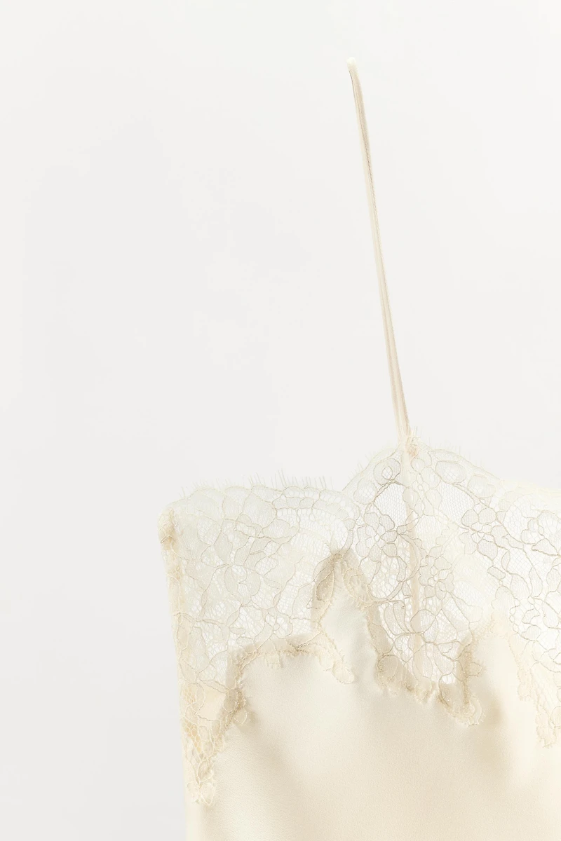 TOP STYLE LINGERIE SATINÉ DENTELLE